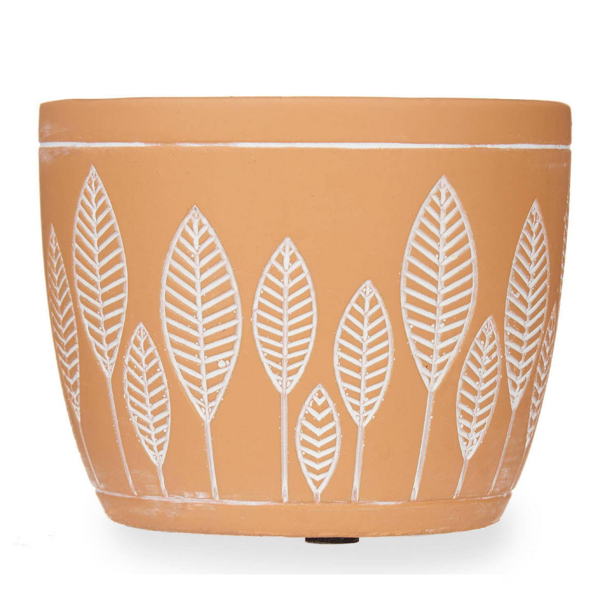 BLUMENTOPF Terrakotta Leaves - Braun, Stein (12.5/10cm)