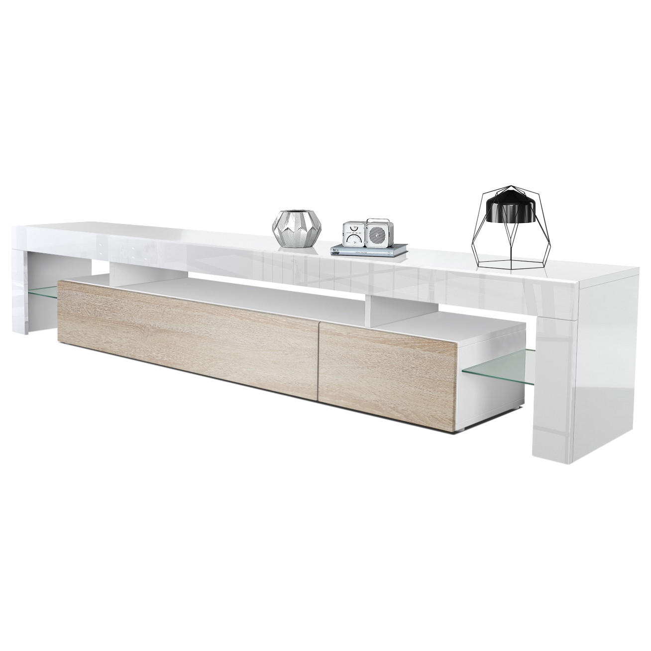 Vladon Lowboard Eiche San Remo 189x35x38 cm