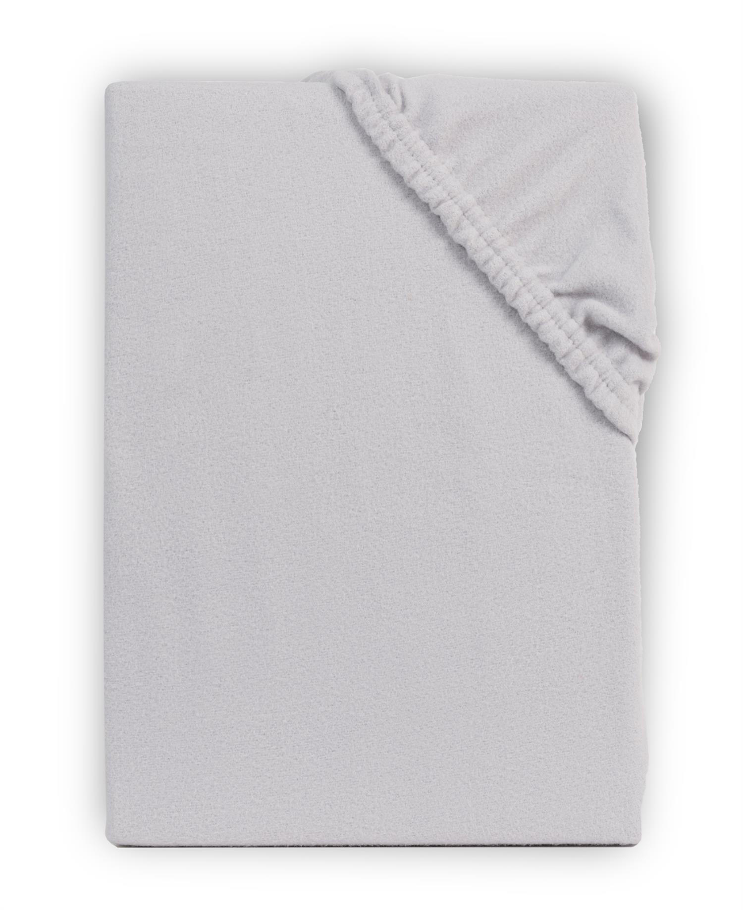 BOXSPRING-SPANNBETTLAKEN 180-200x200-220 cm, Warmes Winter Teddy Fleece Bettlaken Silber - Silberfarben, Textil (200/220cm) - Carpe Sonno