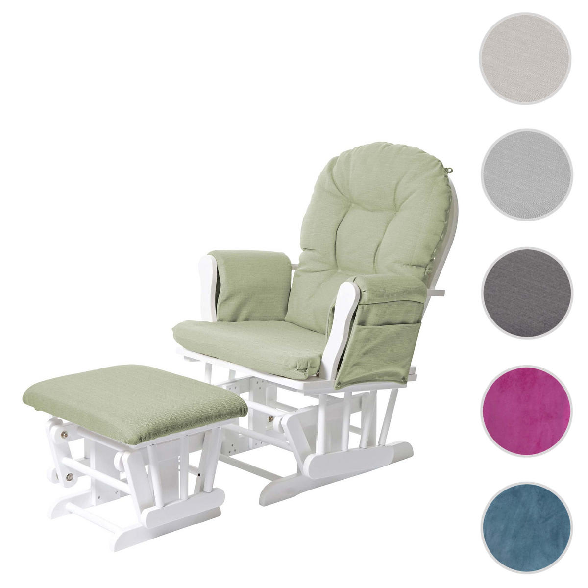 RELAXSESSEL SCHWINGSTUHL Hellgrün - Hellgrün, Textil (68/98/76cm) - MCW