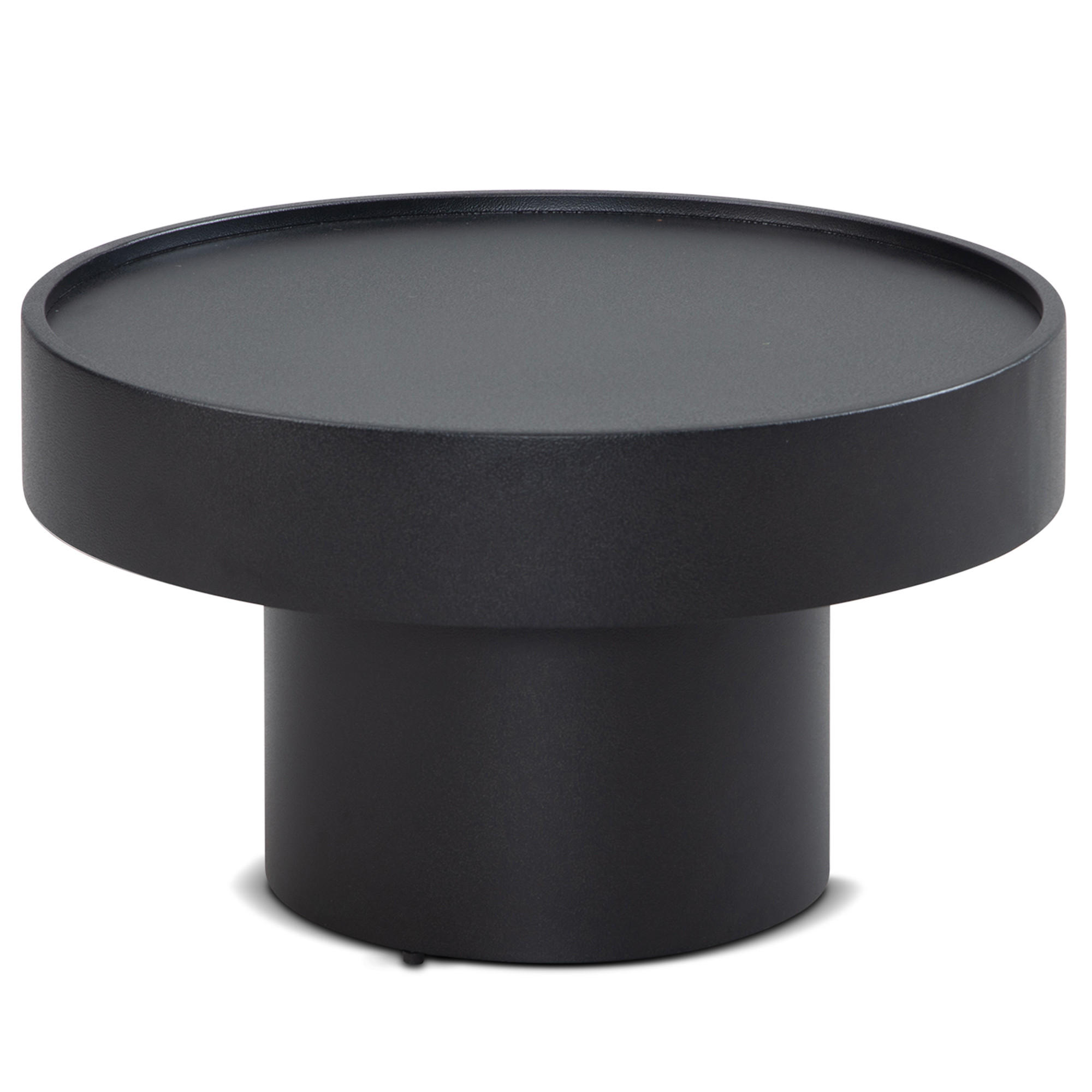 COUCHTISCH Schwarz Metall, Pilz-Design, Maße 60x60x36 cm - Schwarz, Metall (60/60/36cm) - KADIMA DESIGN