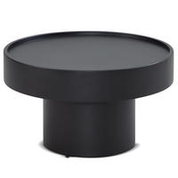 COUCHTISCH Schwarz Metall, Pilz-Design, Maße 60x60x36 cm - Schwarz, Metall (60/60/36cm) - KADIMA DESIGN