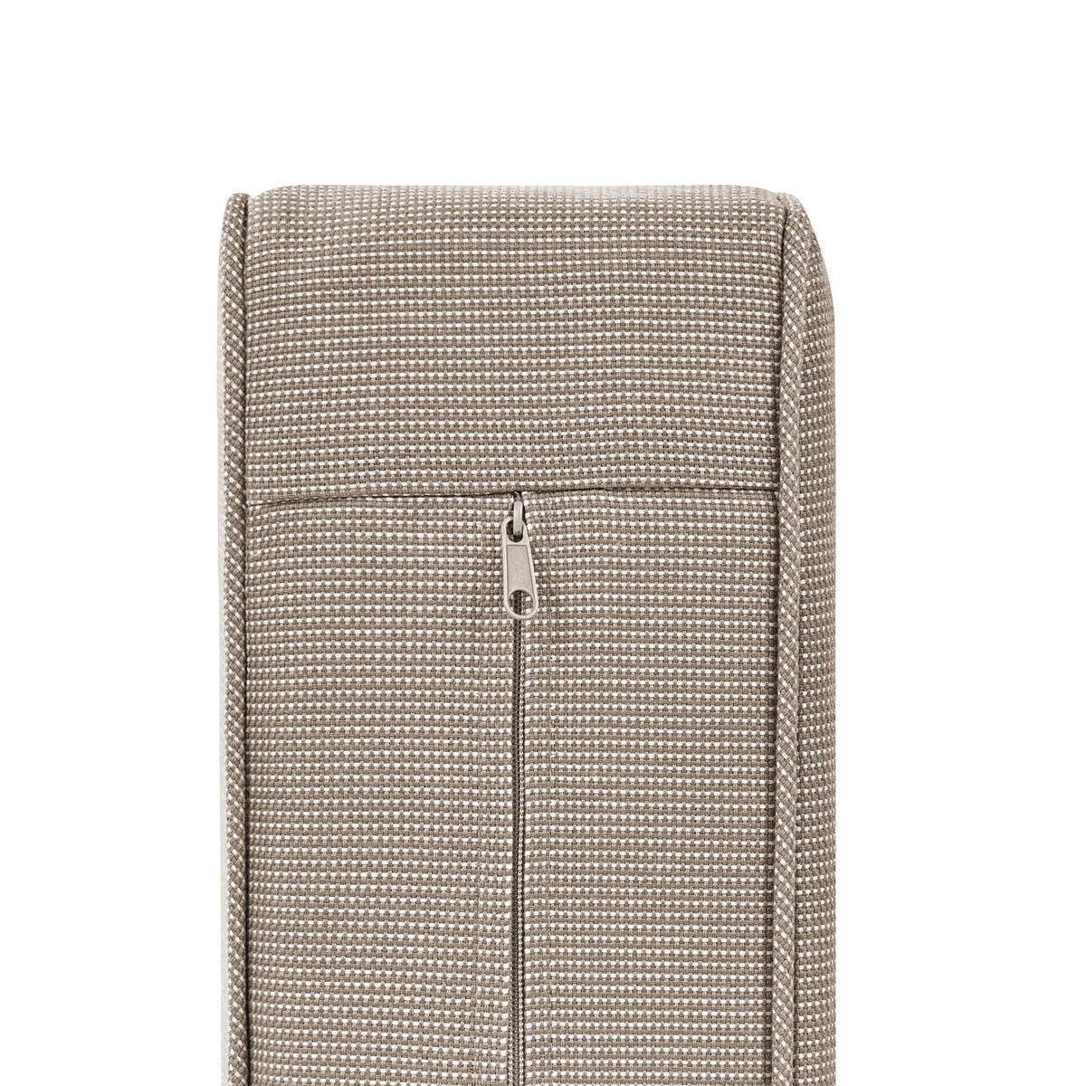 GARTENSOFA 2-Sitzer Akazienholz mahagonibraun Auflagen taupe Trani - Beige/Grau, Holz (150/72/75cm) - Beliani