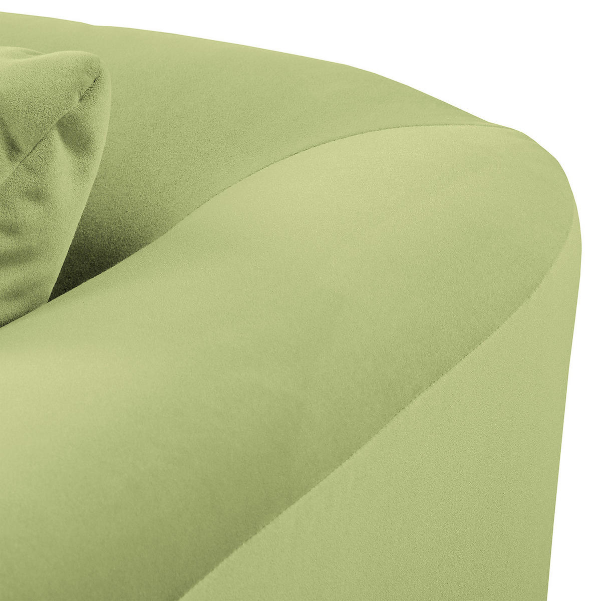 BIGSOFA - Braun/Grün, Holz/Textil (250/80/125cm) - home24