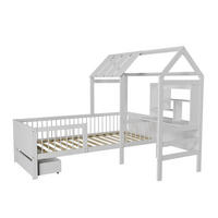 KINDERBETT Yari 90x200 cm Weiß - Weiß, Holz (90/200cm) - Juskys