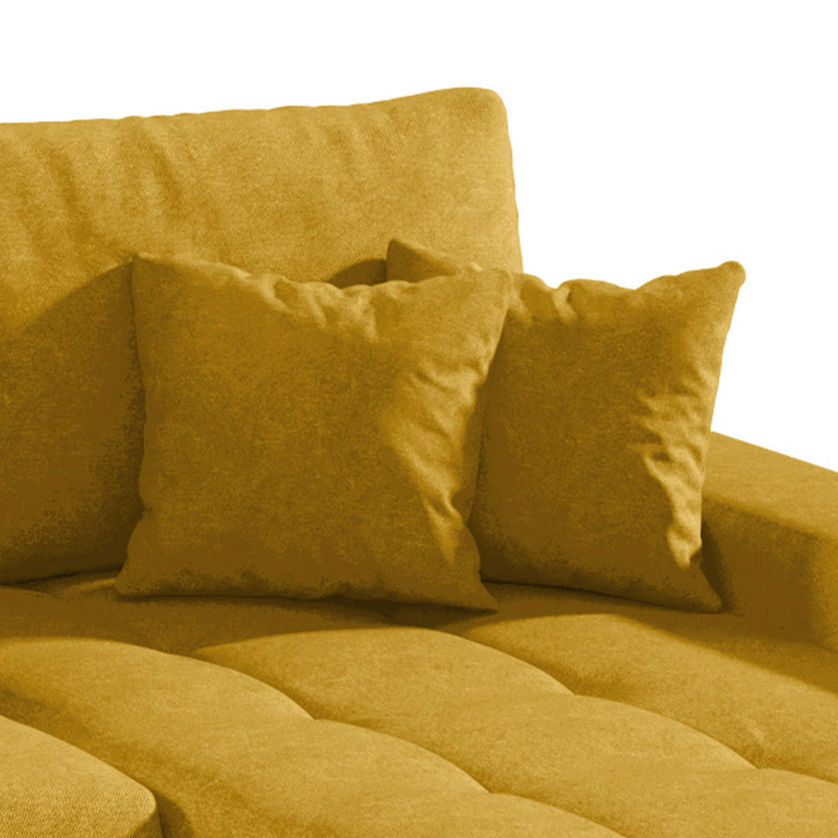 PANORAMASOFA Jonas 5 Sitzplätze Gelb - Gelb, Holzwerkstoff (350/85/185cm) - Petits-meubles