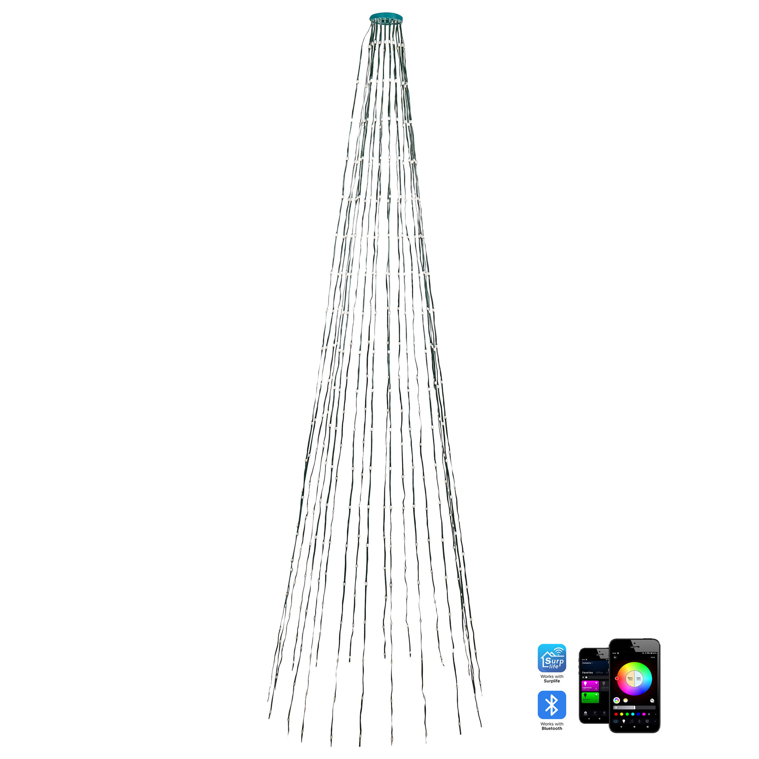 Beliani VÁNOČNÍ OSVĚTLENÍ 200 cm Barevné Saarloq