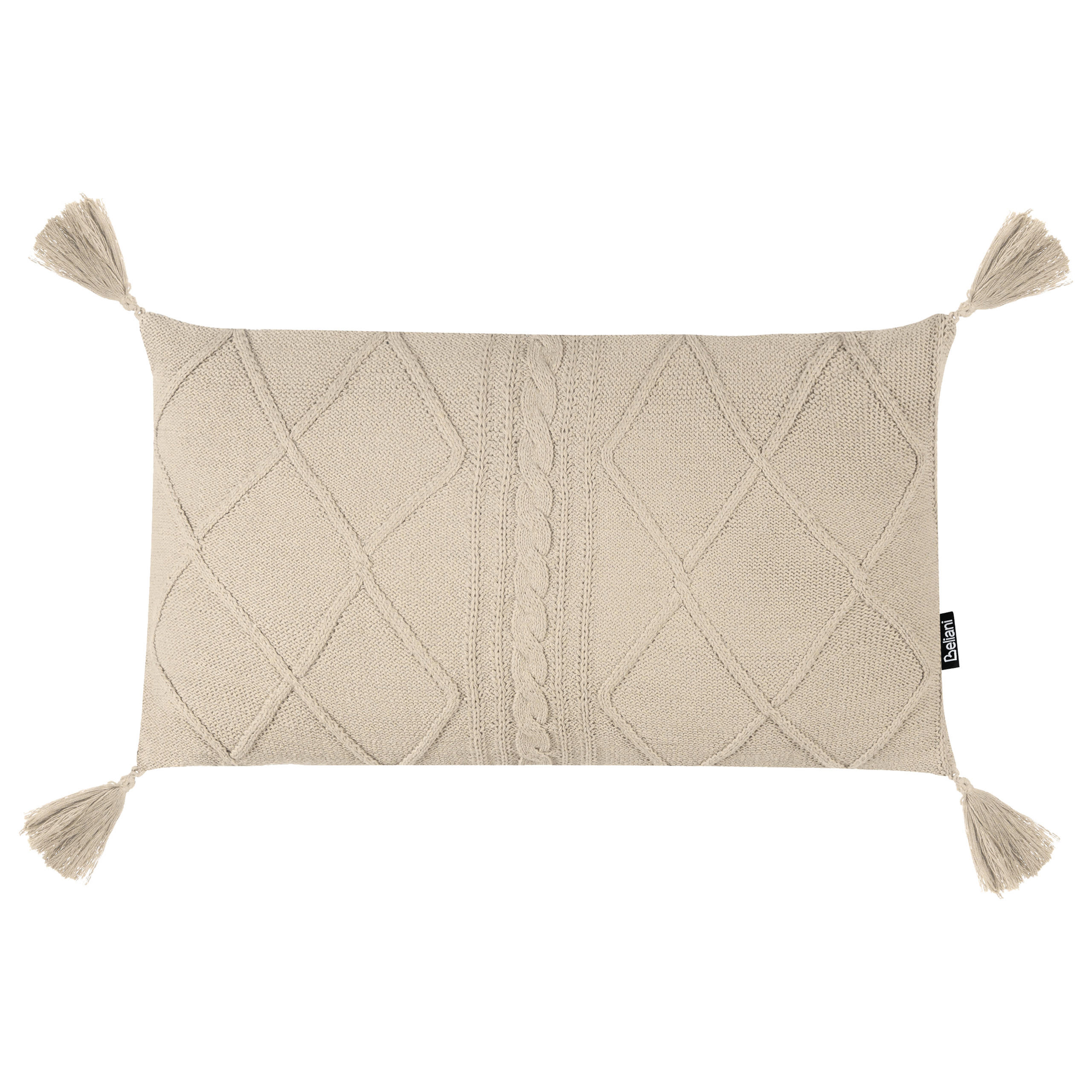 DEKOKISSEN 2er-Set Beige 30/50 cm Caesia - Beige, Textil (30/50cm) - Beliani