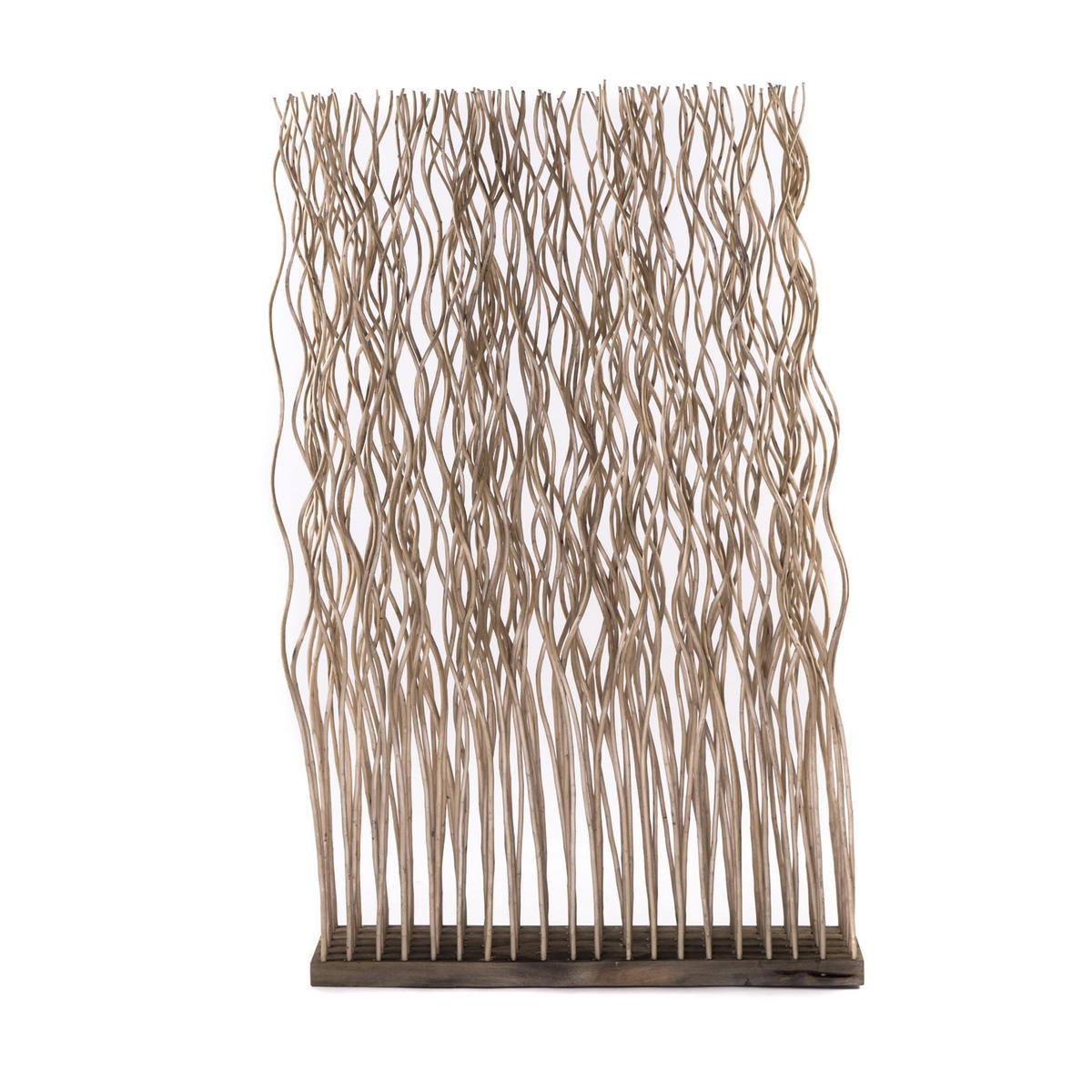 RAUMTEILER Kinki Weidenholz gewellt grau - Grau, Naturmaterialien (70/110/17cm) - CREEDWOOD