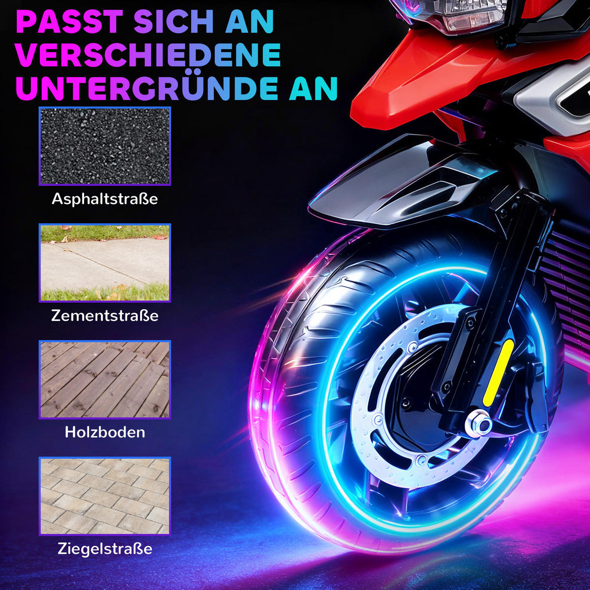 FAHRZEUGE zum Draufsitzen Rot 85.5/44.5/56.0cm - Rot, Kunststoff (85.5/44.5/56cm)