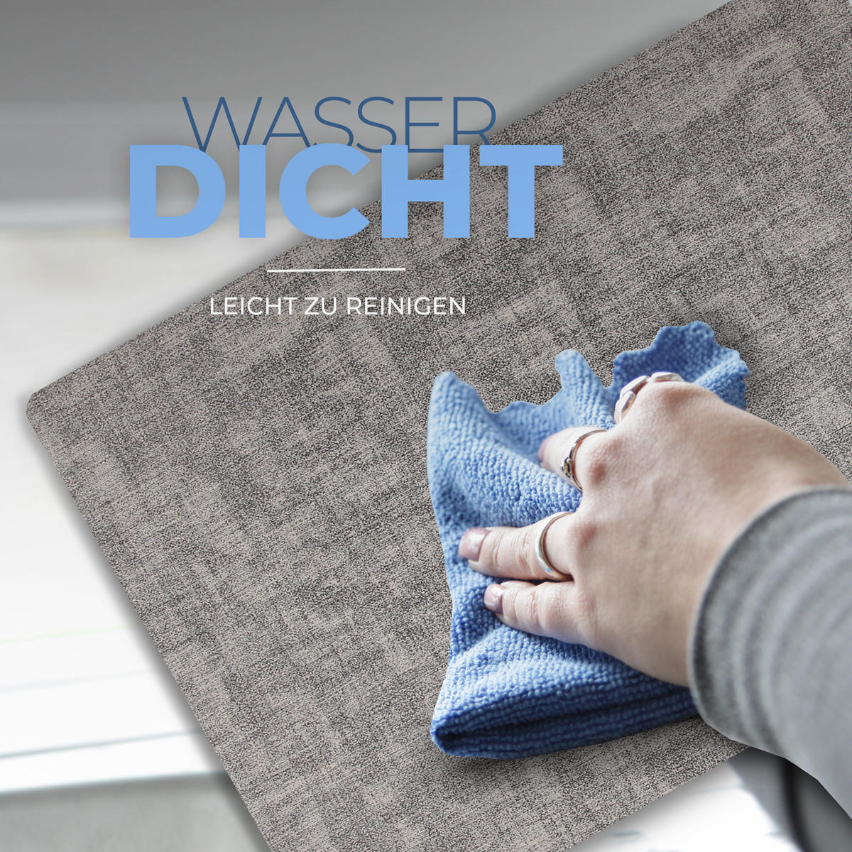 TISCHSET Struktur ( 6er Set ) abwischbares Lederimitat Platzdeckchen 46x33cm - Doppelseitiges ( Grau / Dunkelgrau ) Kunstleder Platzset - Grau, Kunststoff (33/46cm) - Bestlivings