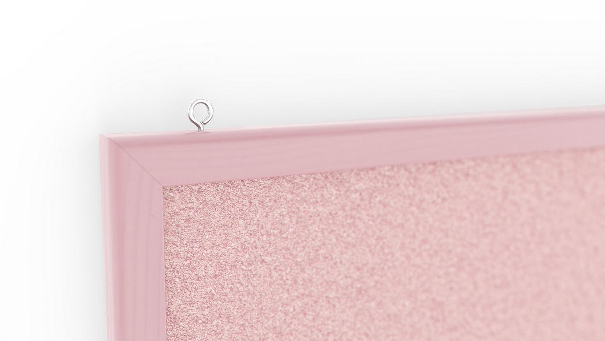 PINNWAND, Korktafel in Pink, 100x40 cm, Holzrahmen - Pink lackiert - Pink, Holz (100/40/1.5cm) - ALLboards
