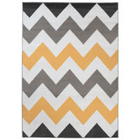 TEPPICH MAYA Gelb Zig Zag Streifen 200/300 cm - Gelb, Textil (200/300cm) - Tapiso