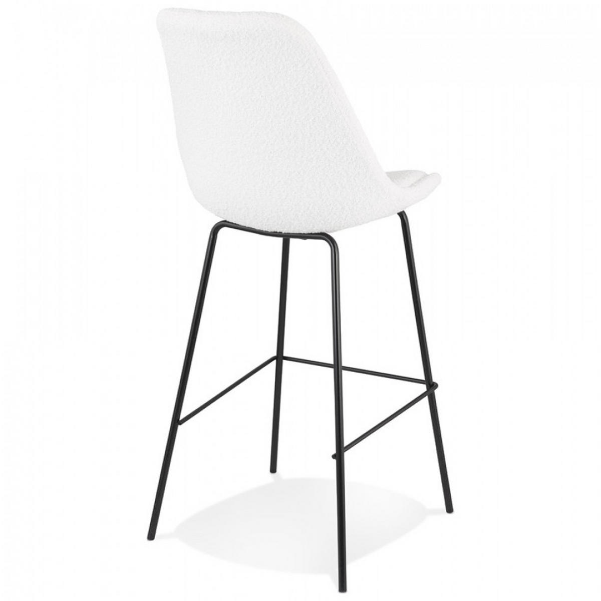 BARHOCKER Weiß 45x115x49cm - Schwarz/Weiß, Textil/Metall (45/115/49cm) - AlterEgo