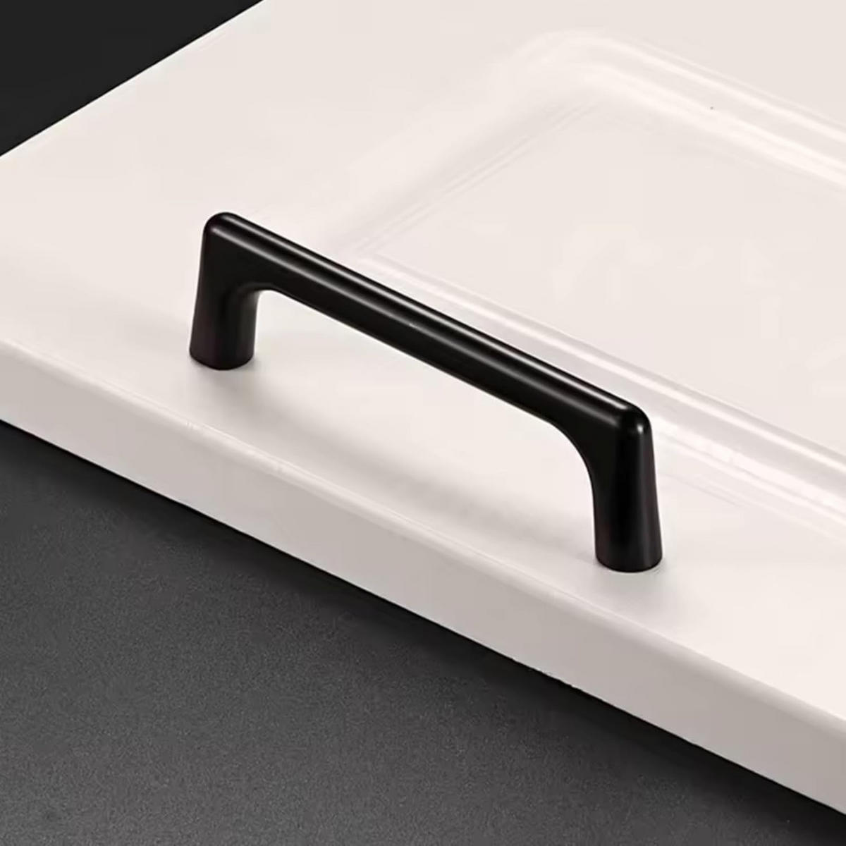 MÖBELGRIFF Schwarz 2er-Set 128 mm - Schwarz, Metall (1.28/30/1.38cm)