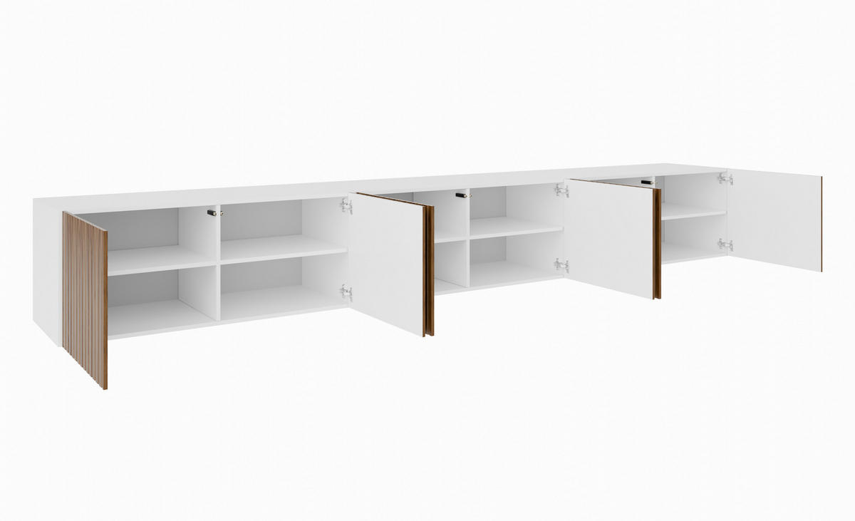 TV-SCHRANK MIO - Wildeiche/Weiß, Holzwerkstoff (300/41/40cm) - Meblini
