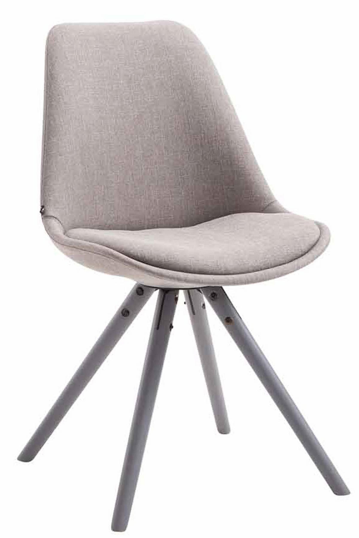 STUHL Stoff grau - Grau, Holz/Textil (48/84/56cm) - CLP