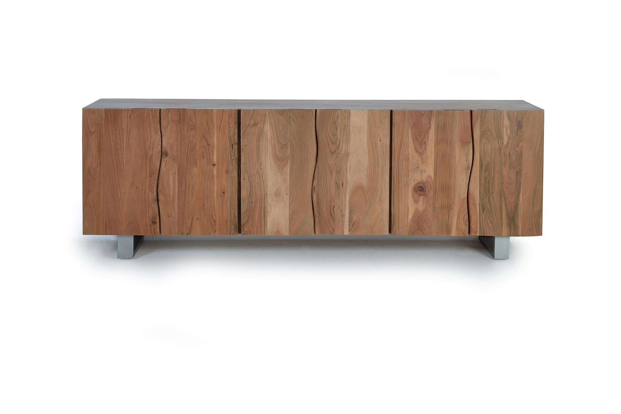SIDEBOARD aus Akazienholz und Metall - Braun, Holz (45/74/220cm) - Giner y Colomer