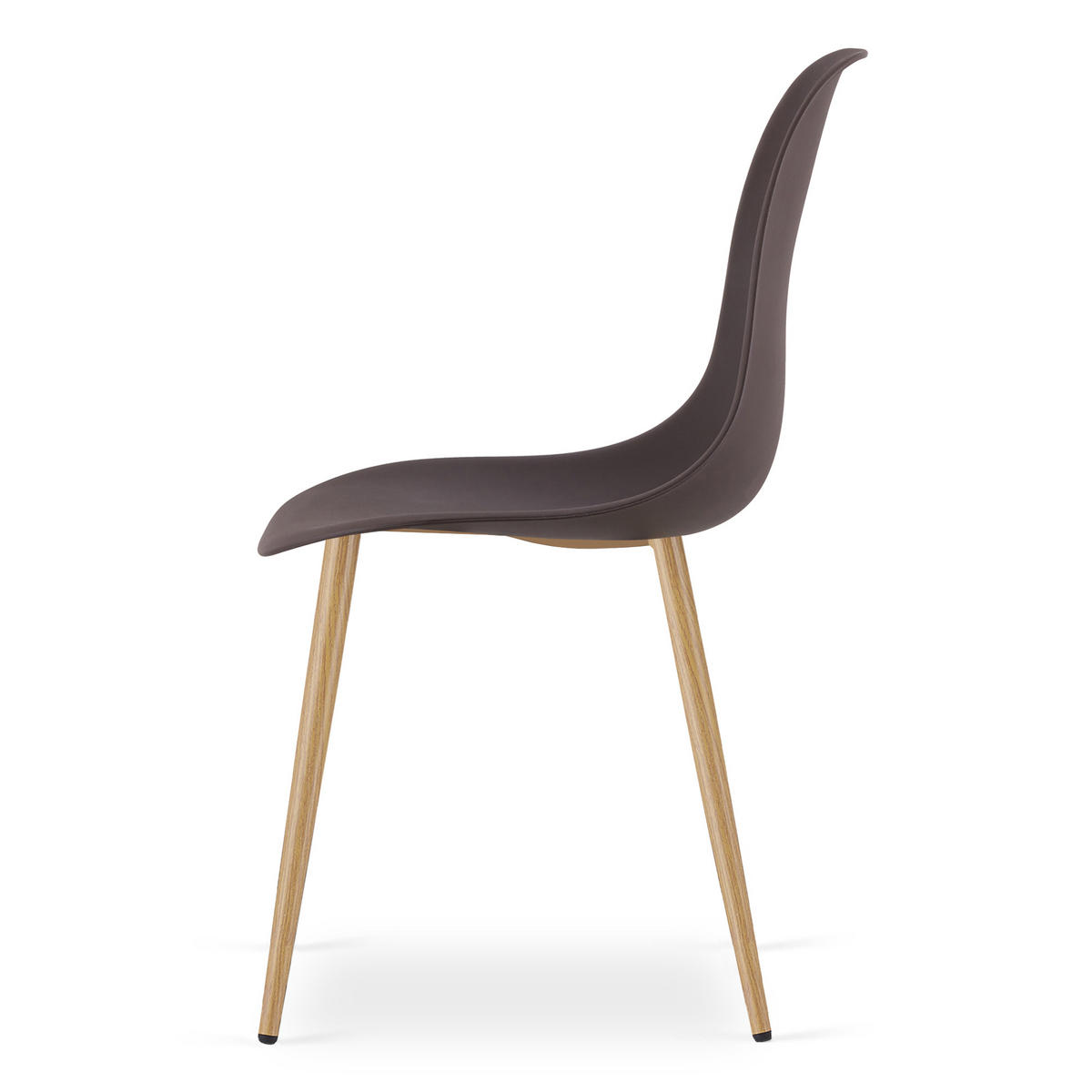 ESSZIMMERSTUHL KALEO Kaffeesitz, natürliche Beine - Naturfarben/Braun, Kunststoff (46/84/51cm) - Valora