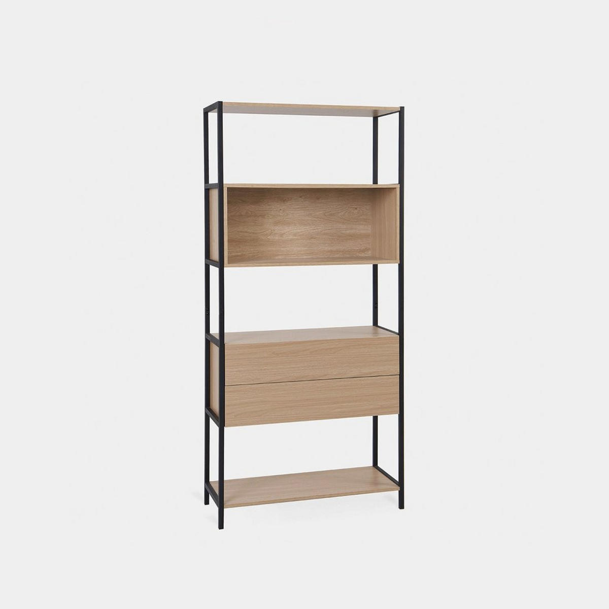 BÜCHERREGAL Orlan Zweifarbig 84 cm x 180 cm - Multicolor, Holzwerkstoff (84/180/34cm) - Klast Home