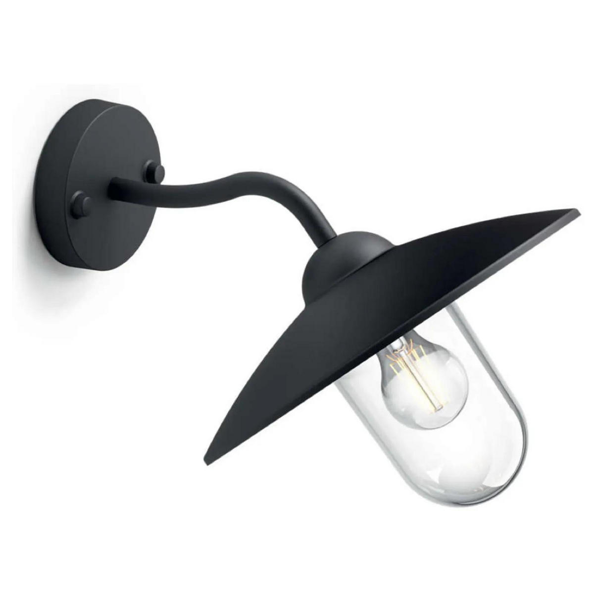 WAND- & DECKENLEUCHTE Hammock Schwarz - Schwarz, Metall (30/23.7/36.6cm) - Philips