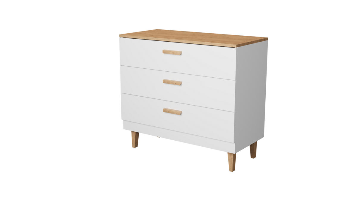 KOMMODE Denver 100/90/47 - Weiß, Holzwerkstoff (100/90/47cm) - RAUMHIRSCH FURNITURE