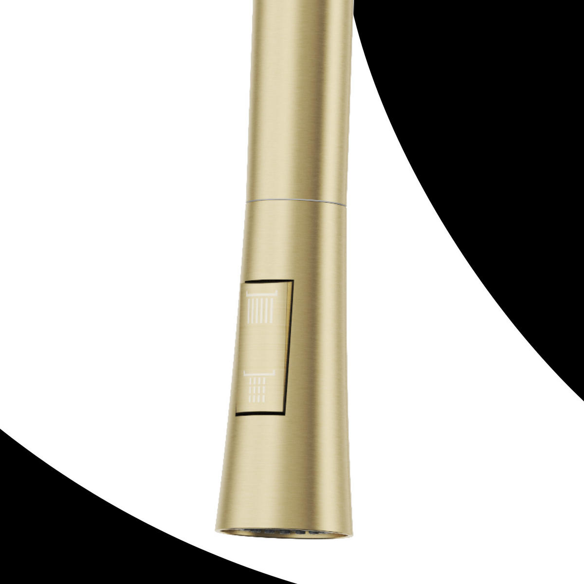 KÜCHENARMATUR Vector Gebürstetes Gold mit Ausziehbrause 2 Funktionen 1-tlg. - Chromfarben, Metall (27/46/27cm) - Granitan