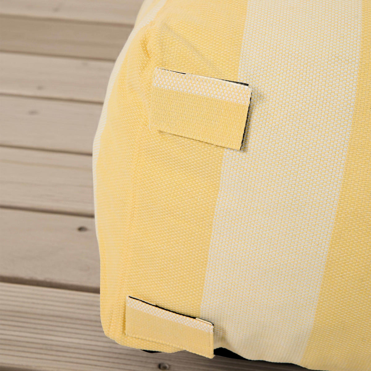 GARTENSOFA mit 4 Sitzplätzen, Hellgelb - Gelb, Textil - Oviala