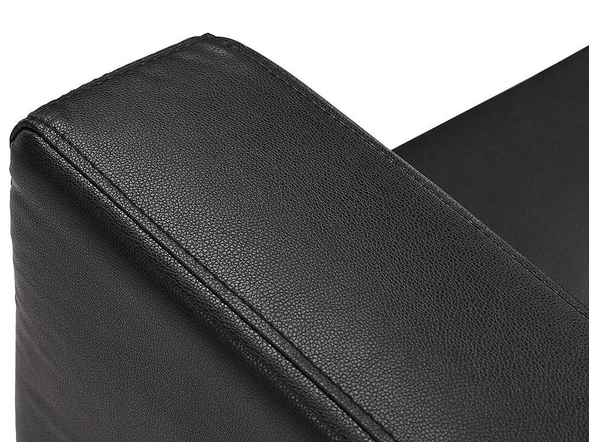 SESSEL mit gerader Rückenlehne - 1 -Sitzer - Kunstleder - schwarz - ACKLEY - Schwarz, Leder (86/77/75cm) - Vente-Unique