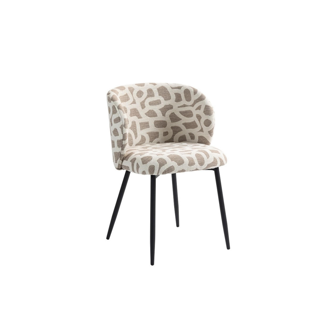 ESSZIMMERSTUHL Elyna - Braun - 56/55/79 cm - 2er-Set - Braun, Textil (55/79/56cm) - Light & Living