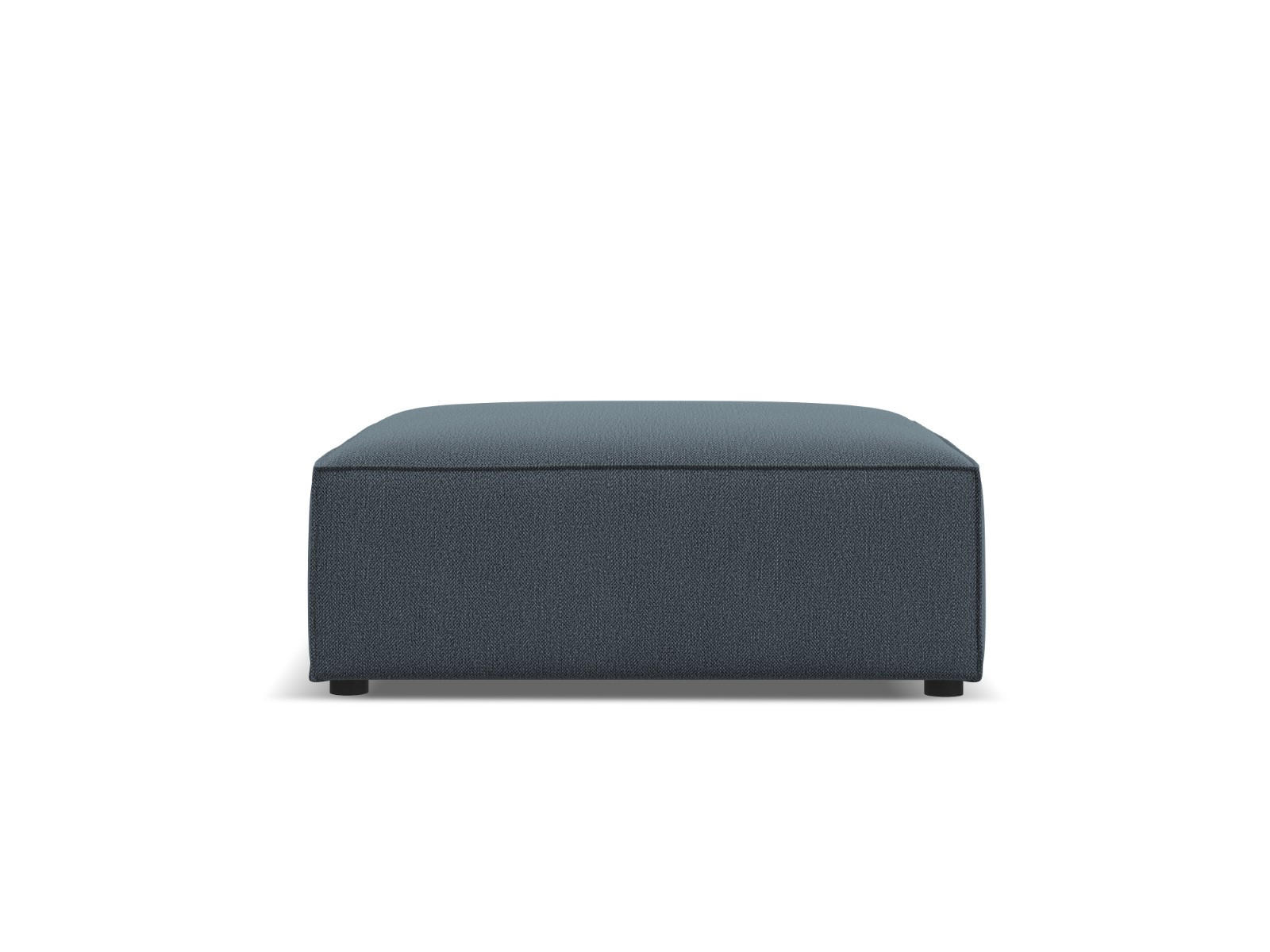 POUF Jodie aus strukturiertem Stoff blau - Blau, Textil (80/40/102cm) - Micadoni