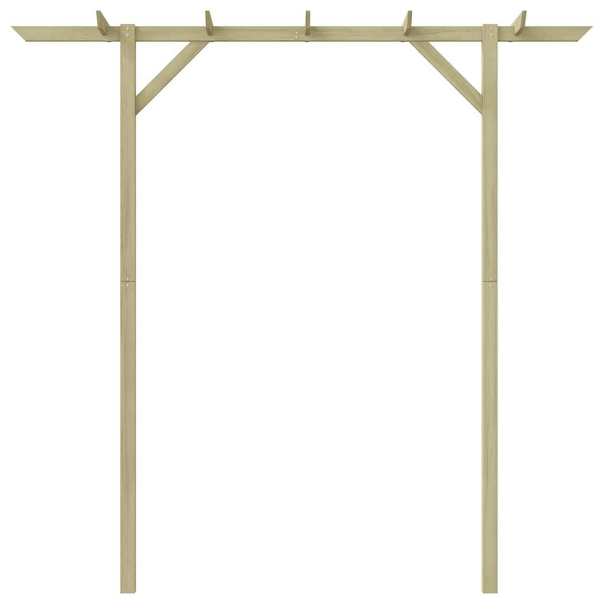 PERGOLA aus Holz LURV | 2x2m Kiefernholz | Rankhilfe Pergola - Grün, Holz (200/205/40cm) - DELUKE