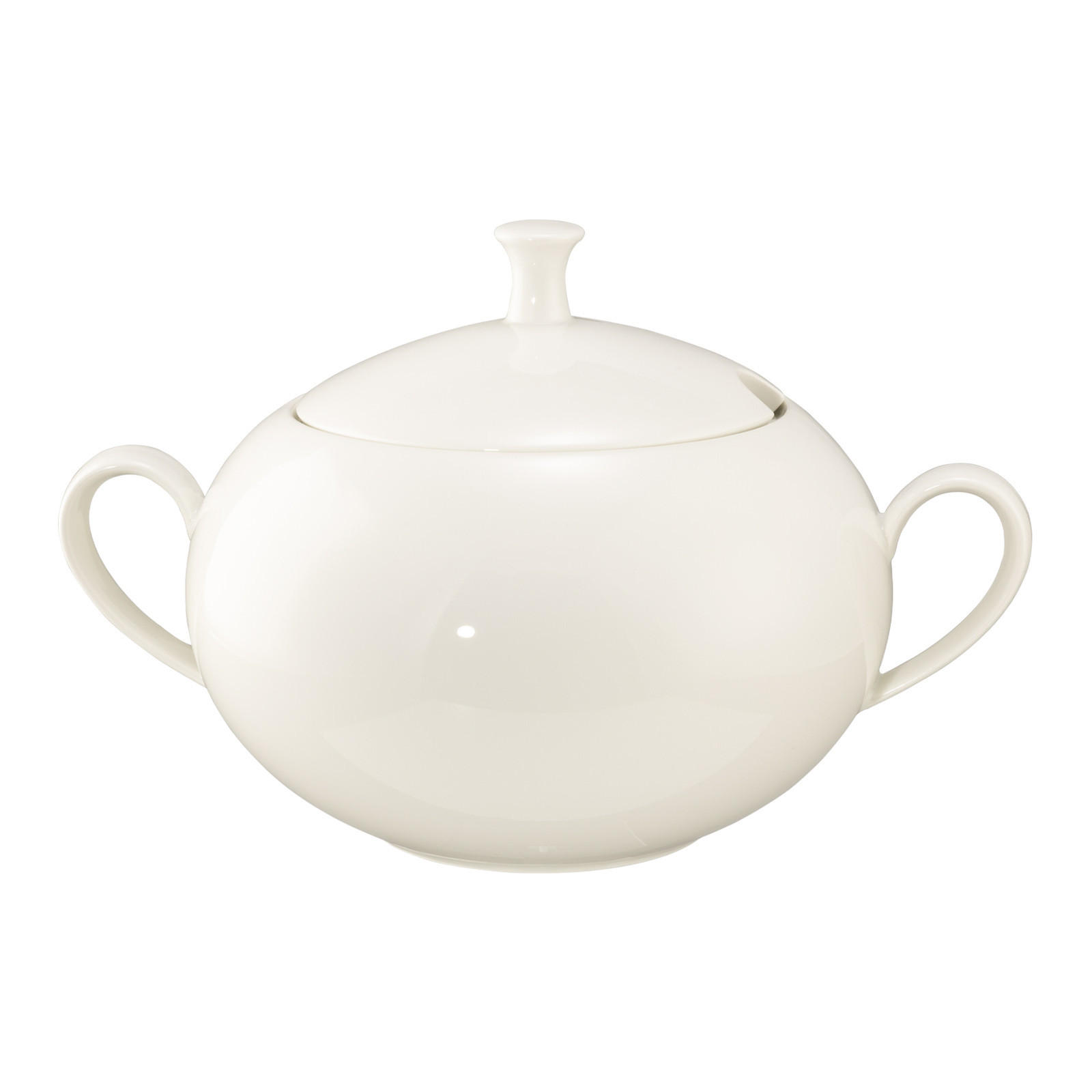 TERRINE MIT DECKEL Savona Fine Diamond creme 3,30 l - Creme, Keramik (30.1/21.8/20.1cm) - Seltmann Weiden
