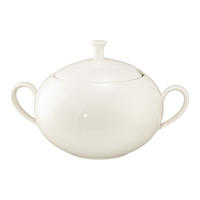 TERRINE MIT DECKEL Savona Fine Diamond creme 3,30 l - Creme, Keramik (30.1/21.8/20.1cm) - Seltmann Weiden