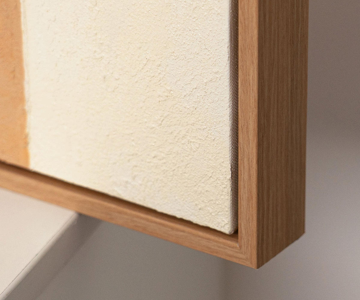GEMÄLDE Harmonie der Formen Schattenfugenrahmen Eichefarben 5-teilig - Eichefarben, Holz (90/80cm) - YS-art gallery