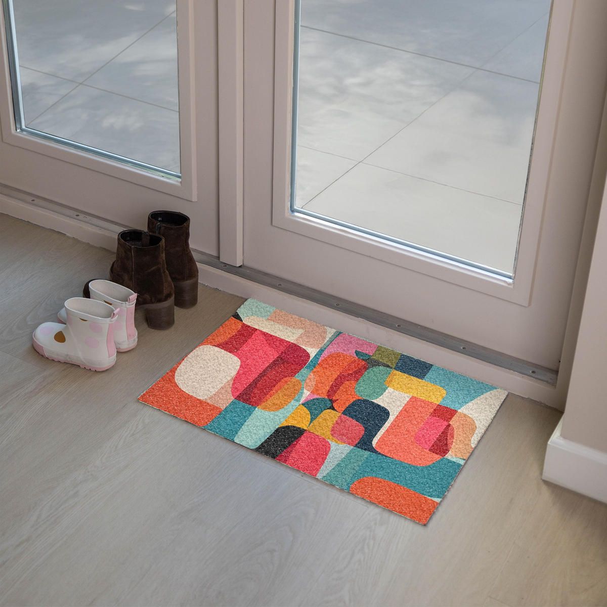 ROHOŽKA Tvary - barevné - abstraktní - letadla 60x40 cm - různobarevná, plast/umělá hmota (60/0.4cm) - MuchoWow