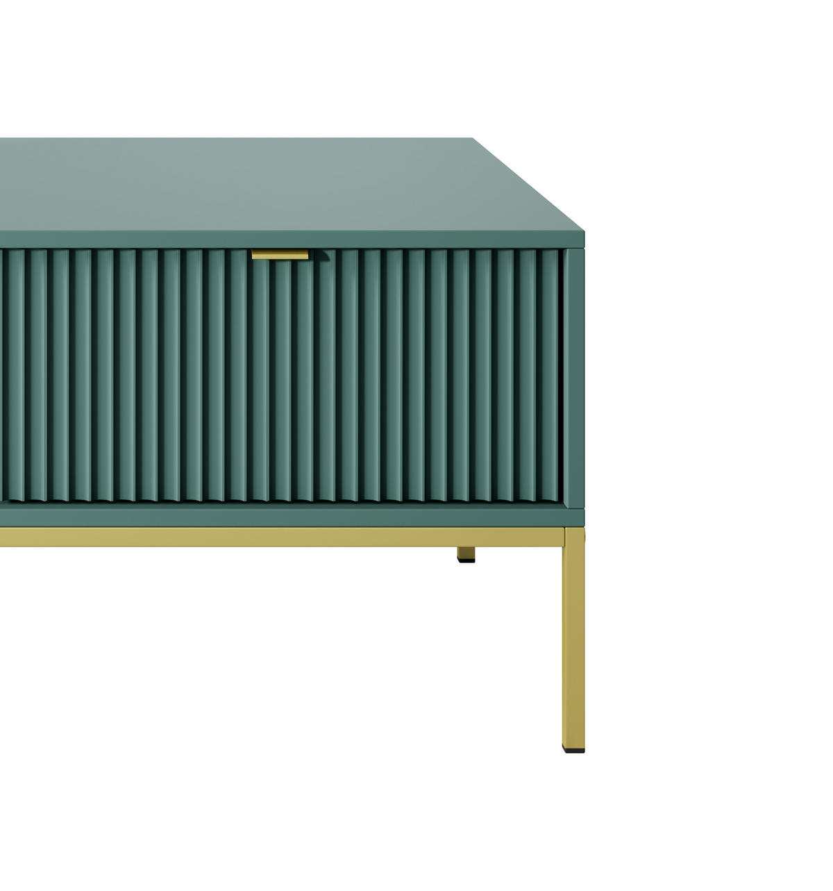 COUCHTISCH NOVA - L104, goldenen Akzenten, 104x68x46 cm Lablador - Türkis/Goldfarben, Holzwerkstoff/Kunststoff (68/104/46cm) - DomoHome