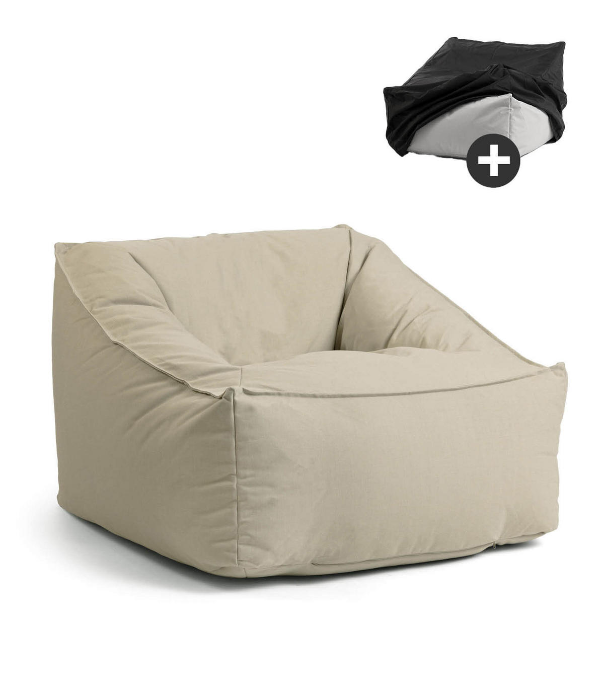 SITZSACK Der Sunnyboy - Beige, Textil (80/60/83cm) - Mokebo