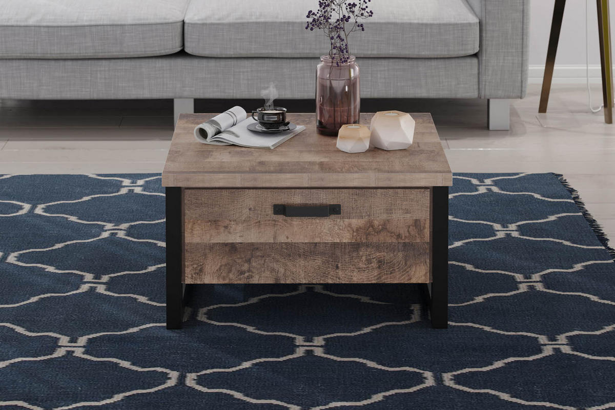 COUCHTISCH Emile Eiche Dekor - Eichefarben, Holzwerkstoff (45/80/80cm) - ebuy24