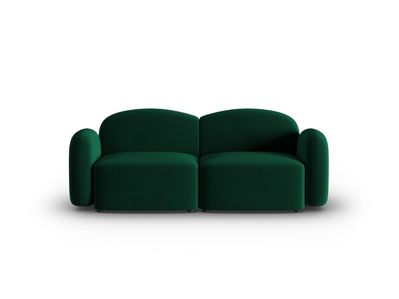 SOFA Blair aus Samt flaschengrün 2 Sitzplätze - Dunkelgrün, Textil (87/80/194cm) - Micadoni