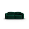 SOFA Blair aus Samt flaschengrün 2 Sitzplätze - Dunkelgrün, Textil (87/80/194cm) - Micadoni