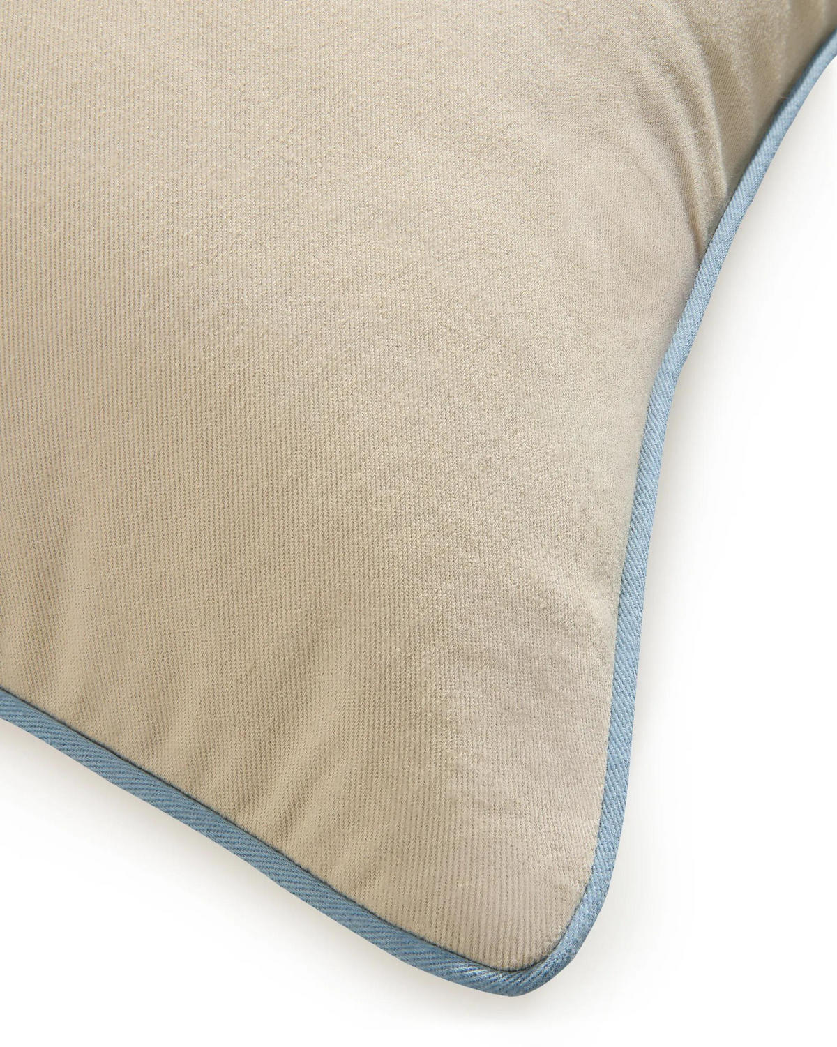 KISSEN Ines Hellgrau/Blau 45/45 cm - Blau/Hellgrau, Textil (45/45/15cm) - benuta