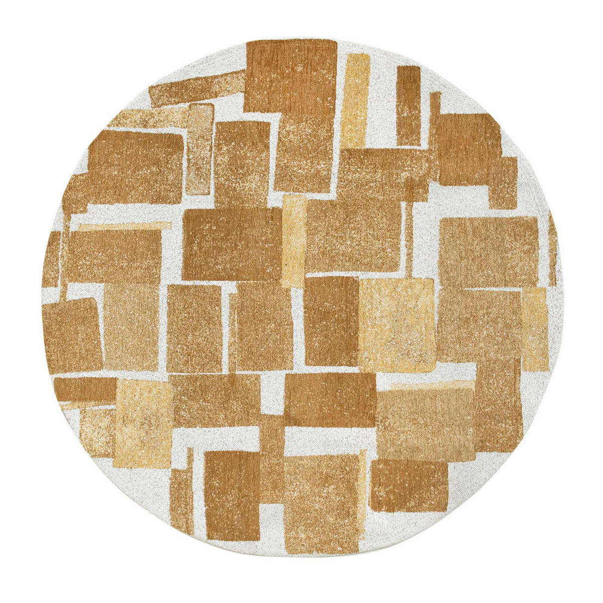 TEPPICH Nuggets Craft 140/140 cm - Gelb, Textil (140/140cm) - Louis De Poortere