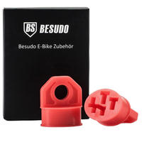 KONTAKTSCHUTZ Abdeckung 2er Set für Bosch E-Bike Akkus - Rot, Kunststoff (2/2/3cm)
