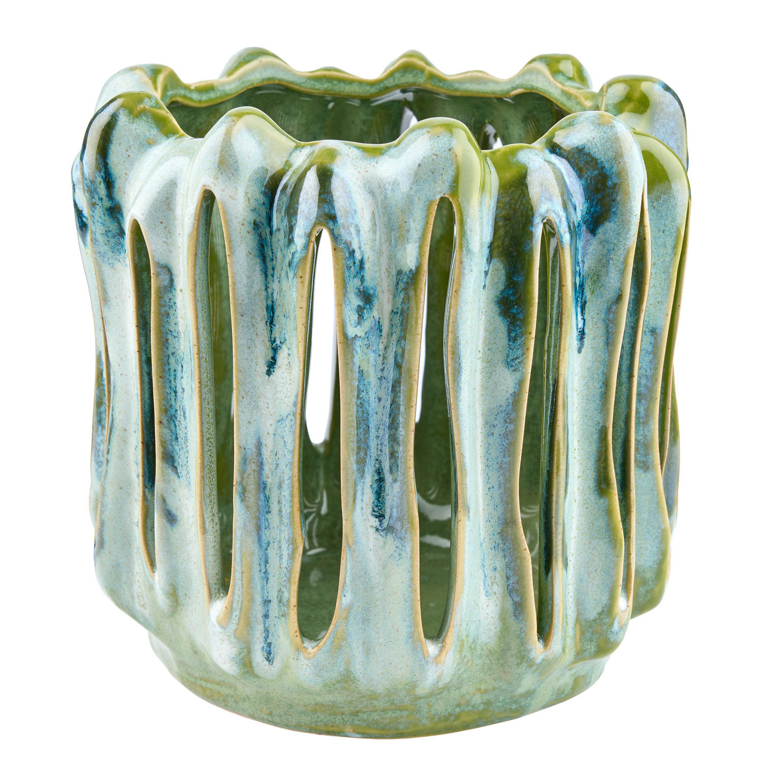 WINDLICHT Hazy Shades 23cm - Grün, Keramik (17/17/17cm) - Butlers