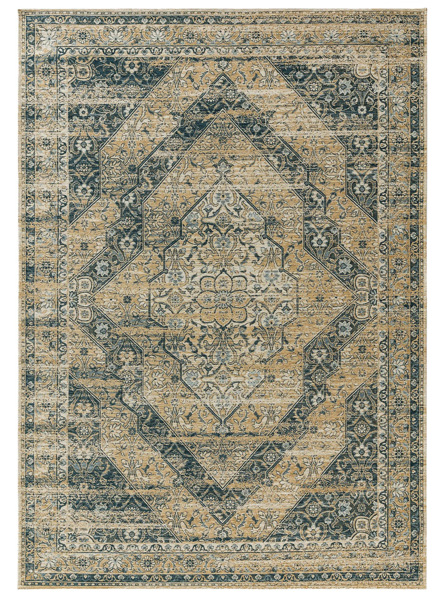 benuta Flachgewebeteppich Blau 120x180 cm