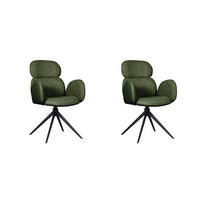 ESSZIMMERSTUHL Vidar Grün 62/58/91 cm 2er-Set - Grün, Textil (58/91/62cm) - LABEL51