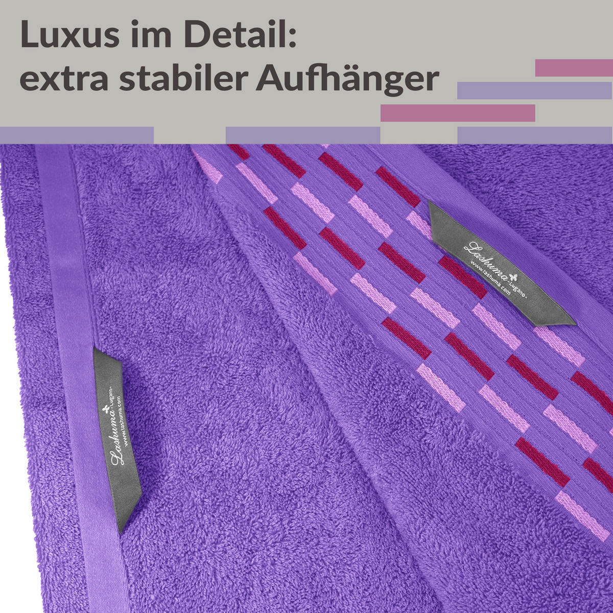 SAUNATUCH Lugano Lila 80x200 cm - Lila, Textil (80/200cm) - Lashuma