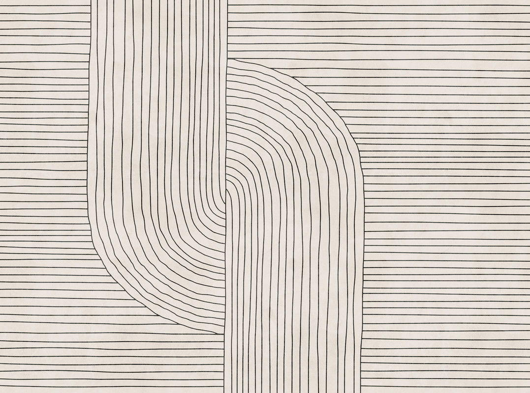 VLIESTAPETE Beige 371/280 cm - Beige/Schwarz, Textil (371/1cm) - KUNSTLOFT