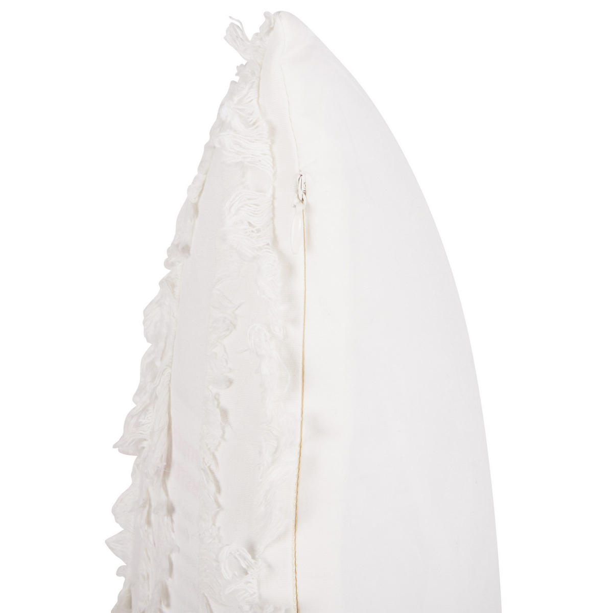 DEKOKISSEN 2er-Set Weiß 45/45 cm Makneh - Weiß, Naturmaterialien (45/45cm) - Beliani